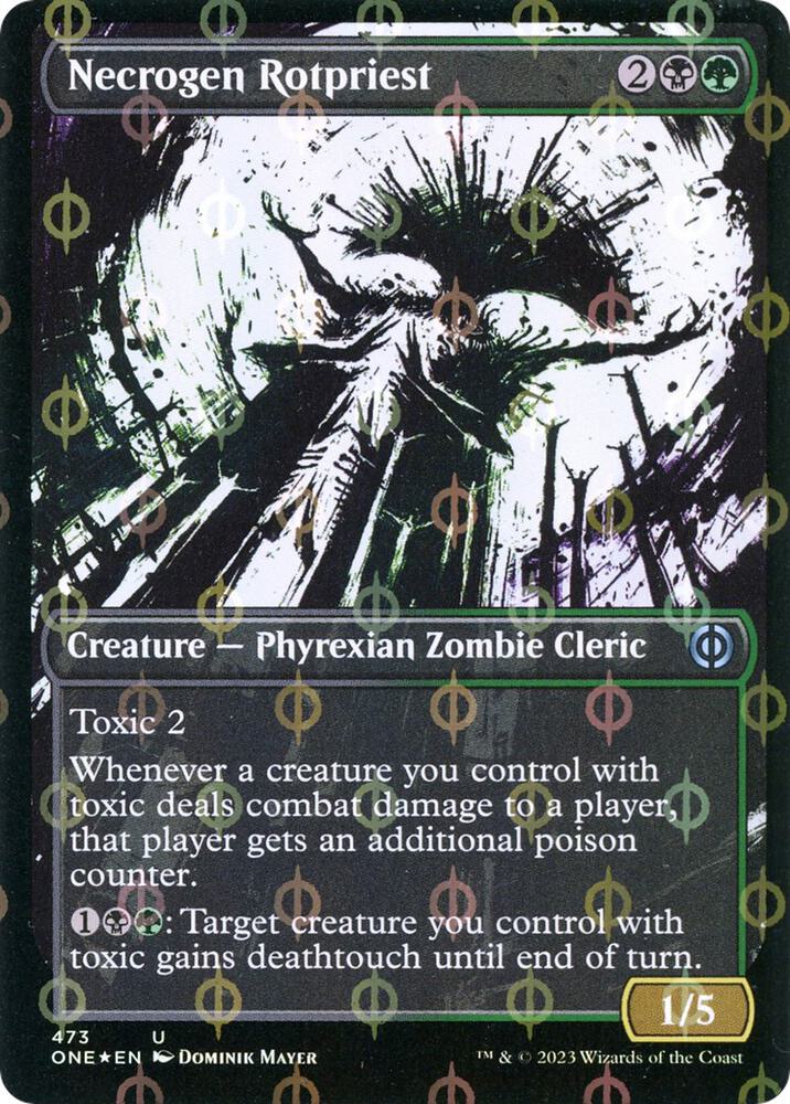 Necrogen Rotpriest (Showcase) (Step-and-Compleat Foil) [Phyrexia: All Will Be One] 473