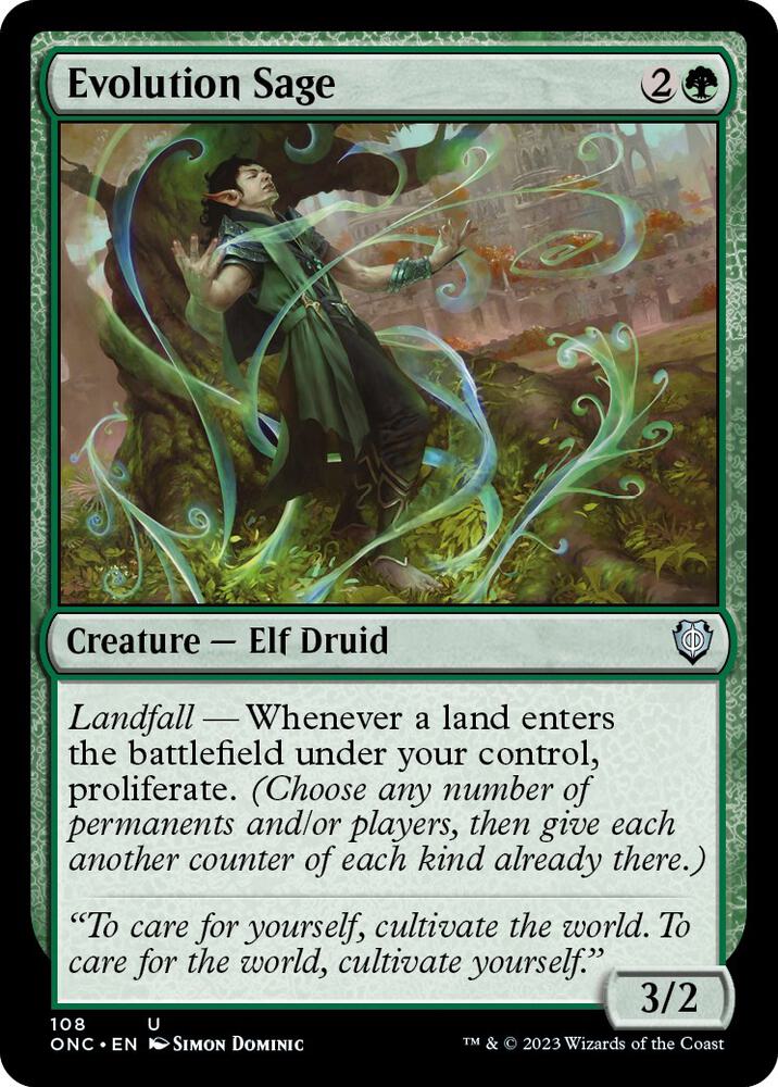 Evolution Sage [Commander: Phyrexia: All Will Be One] 108