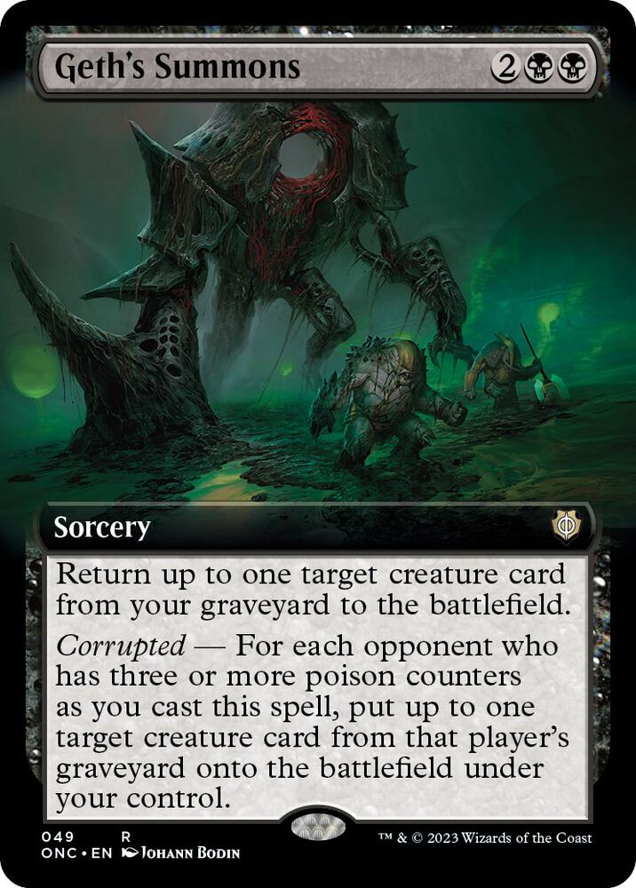 Geth's Summons (Extended Art) [Commander: Phyrexia: All Will Be One] 49