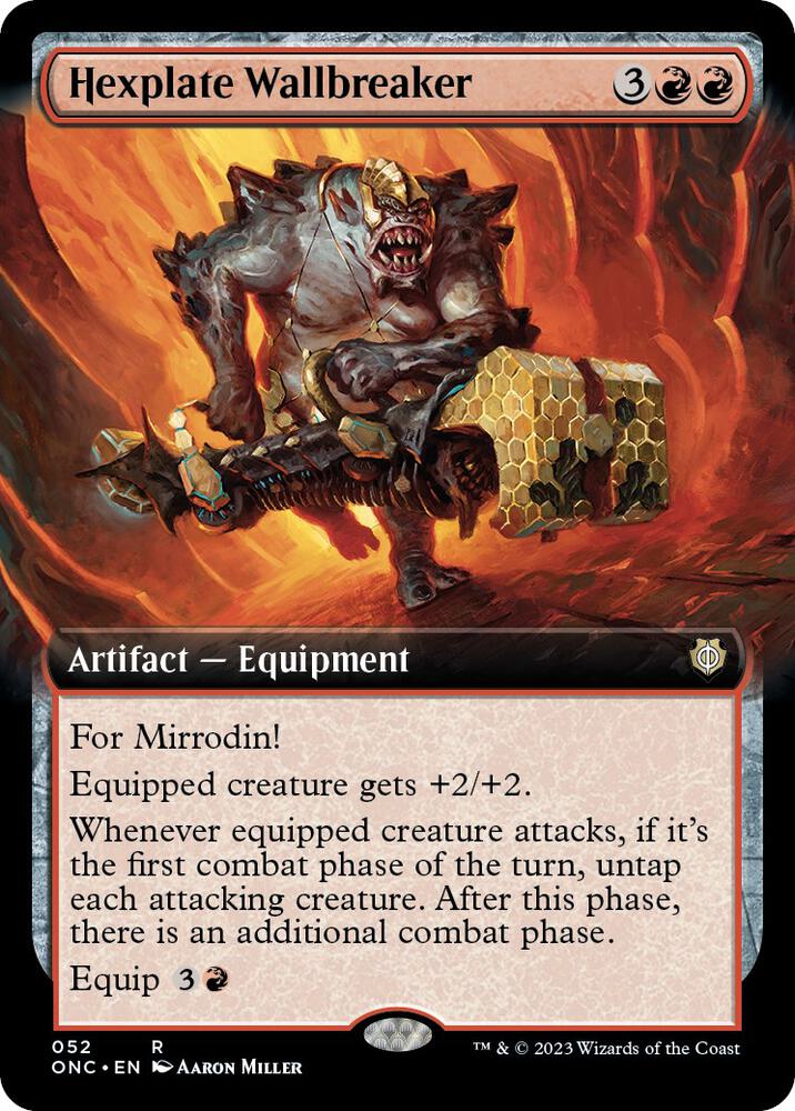 Hexplate Wallbreaker (Extended Art) [Commander: Phyrexia: All Will Be One] 52