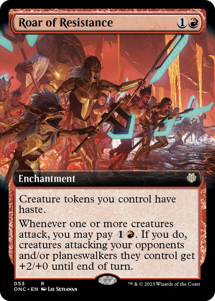 Roar of Resistance (Extended Art) [Commander: Phyrexia: All Will Be One] 53