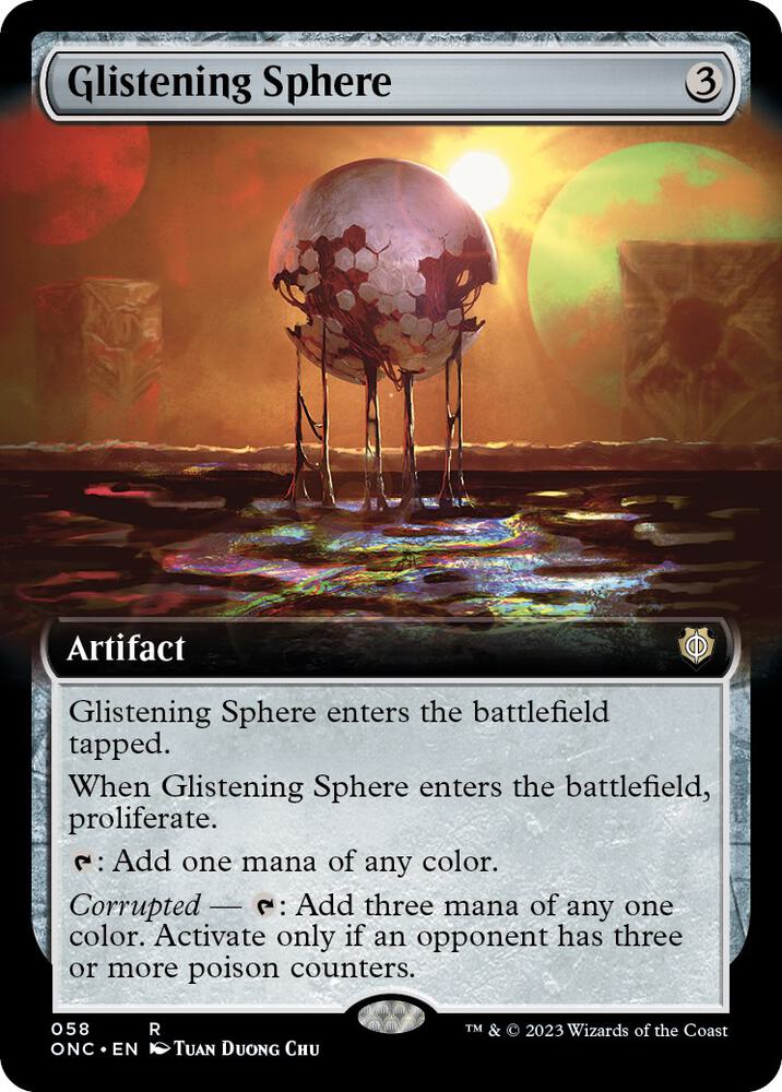 Glistening Sphere (Extended Art) [Commander: Phyrexia: All Will Be One] 58