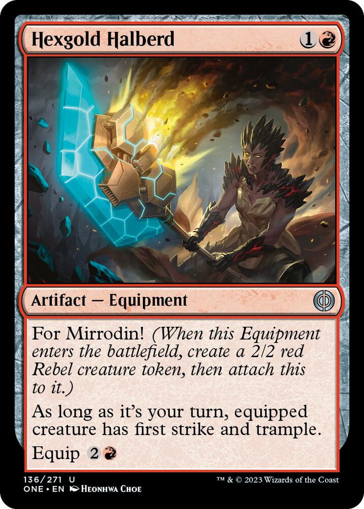 Hexgold Halberd [Phyrexia: All Will Be One] 136