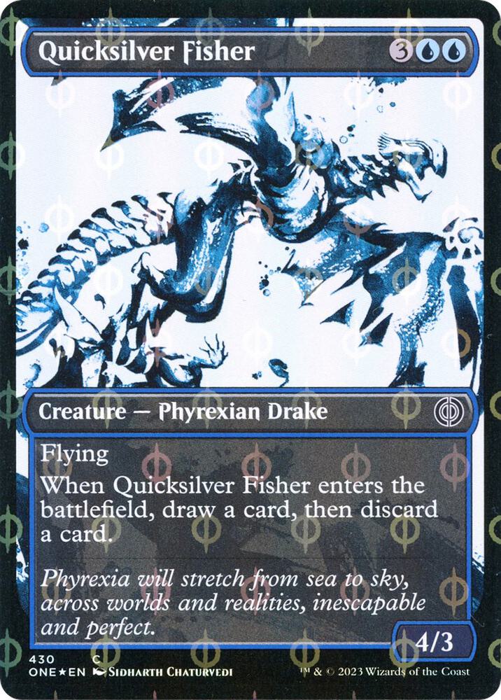 Quicksilver Fisher (Showcase) (Step-and-Compleat Foil) [Phyrexia: All Will Be One] 430