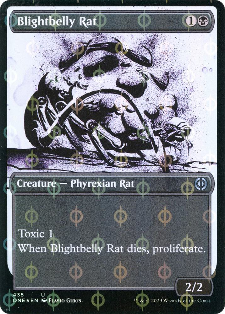 Blightbelly Rat (Showcase) (Step-and-Compleat Foil) [Phyrexia: All Will Be One] 435