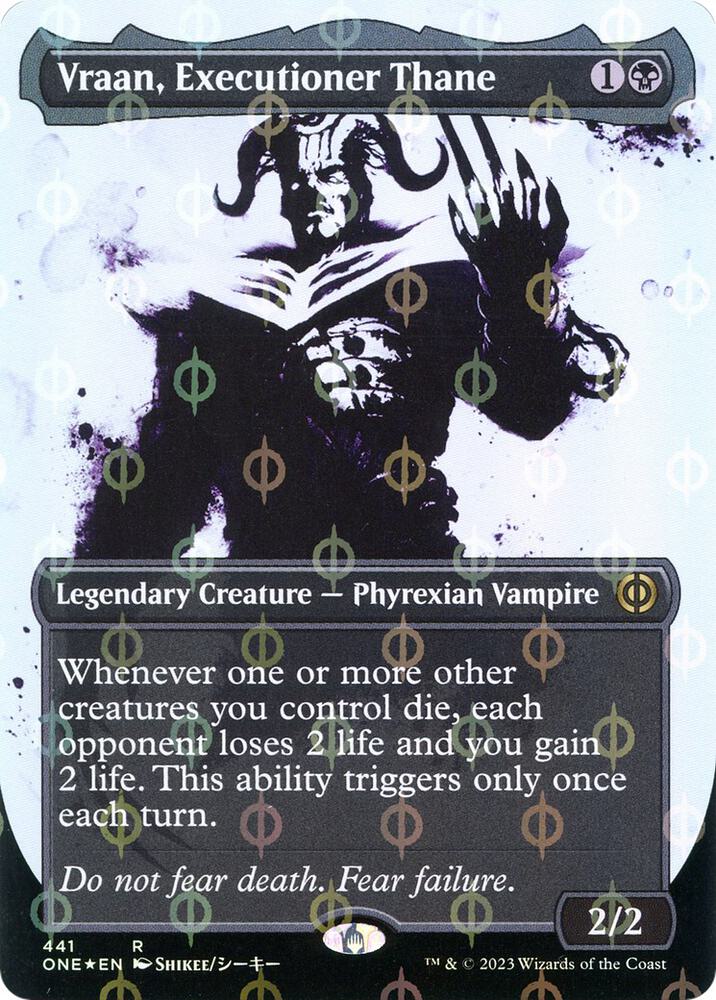 Vraan, Executioner Thane (Showcase) (Step-and-Compleat Foil) [Phyrexia: All Will Be One] 441