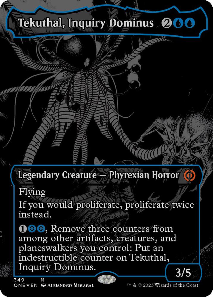 Tekuthal, Inquiry Dominus (Oil Slick Raised Foil) [Phyrexia: All Will Be One] 349
