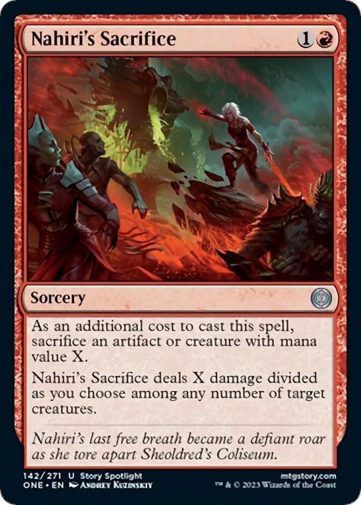 Nahiri's Sacrifice [Phyrexia: All Will Be One] 142
