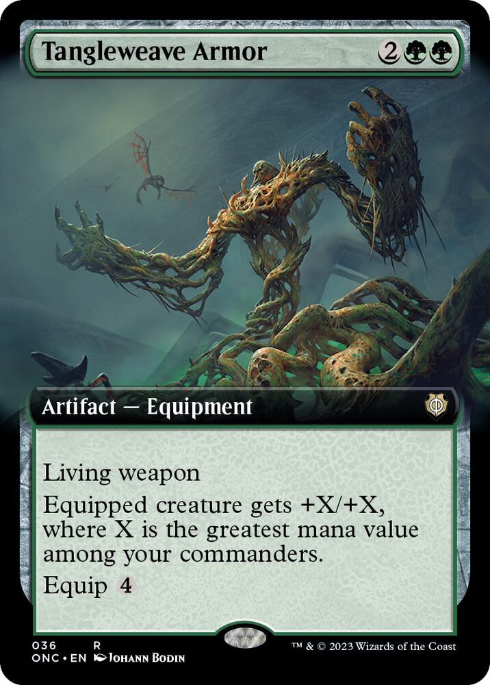 Tangleweave Armor (Extended Art) [Commander: Phyrexia: All Will Be One] 36