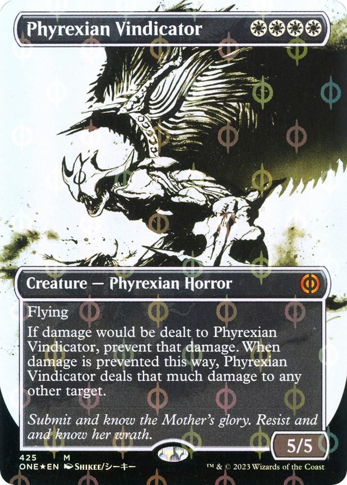 Phyrexian Vindicator (Showcase) (Step-and-Compleat Foil) [Phyrexia: All Will Be One] 425