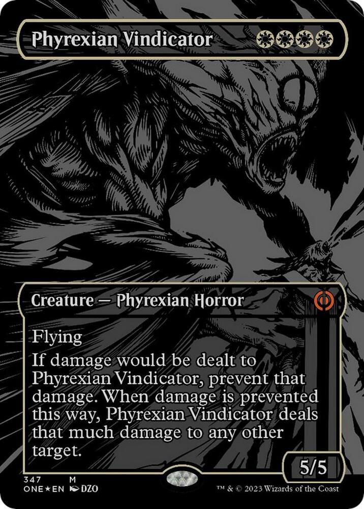 Phyrexian Vindicator (Oil Slick Raised Foil) [Phyrexia: All Will Be One] 347