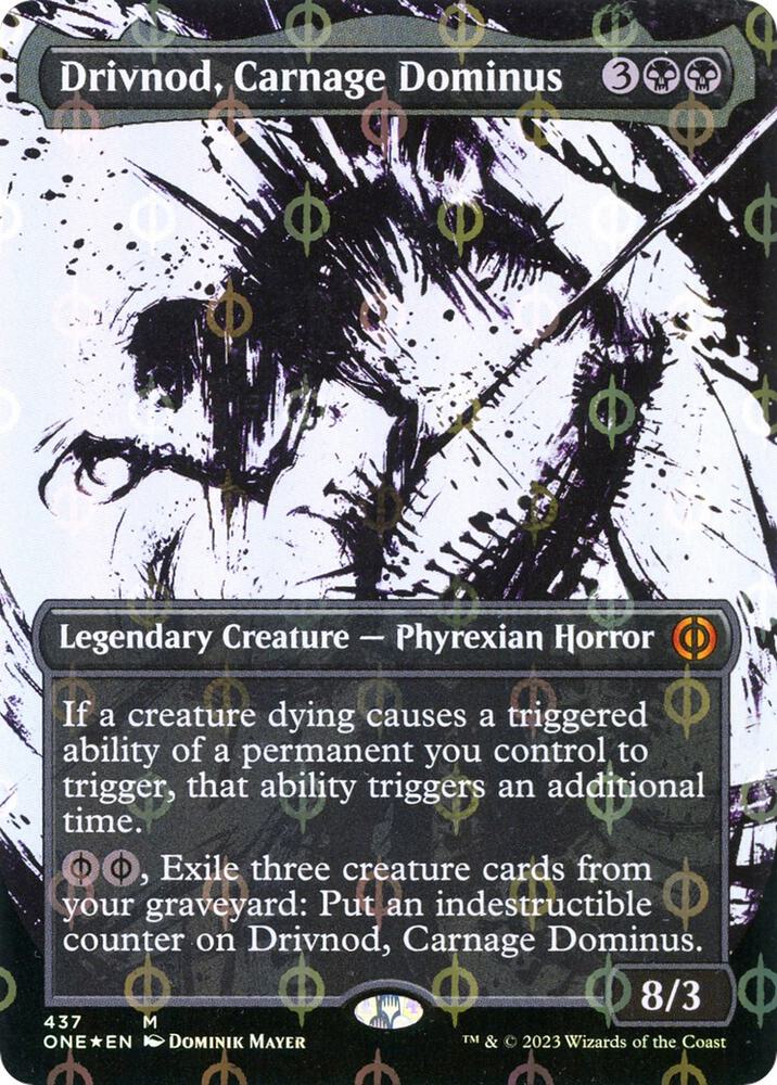 Drivnod, Carnage Dominus (Showcase) (Step-and-Compleat Foil) [Phyrexia: All Will Be One] 437
