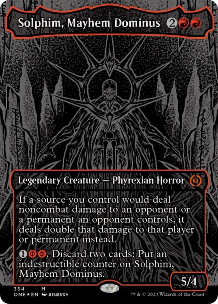 Solphim, Mayhem Dominus (Oil Slick Raised Foil) [Phyrexia: All Will Be One] 354