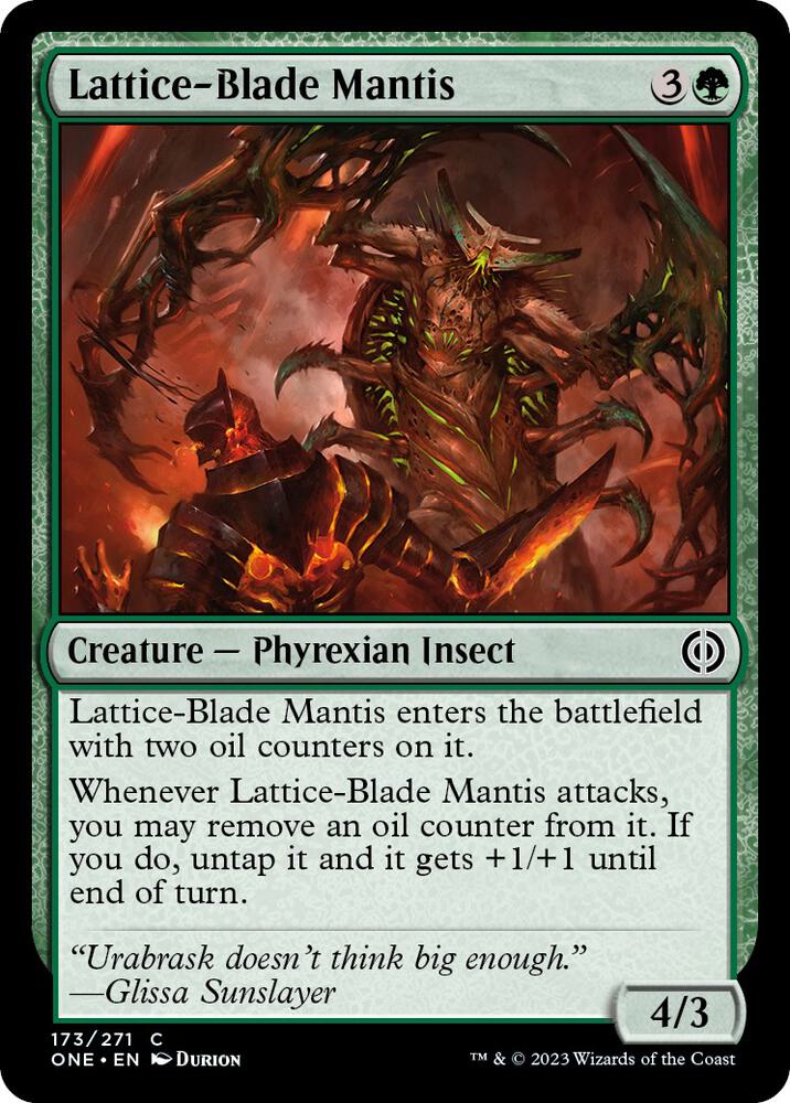 Lattice-Blade Mantis [Phyrexia: All Will Be One] 173