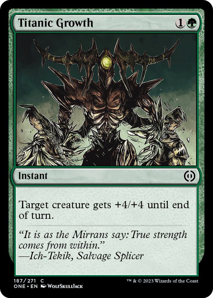 Titanic Growth [Phyrexia: All Will Be One] 187