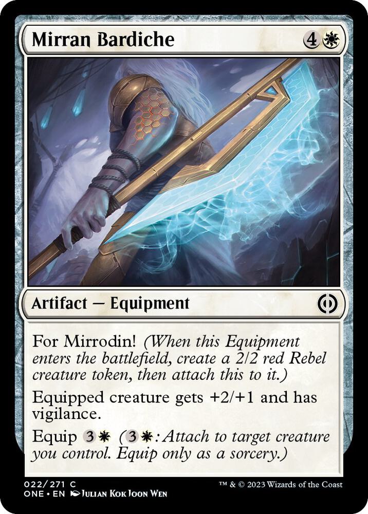 Mirran Bardiche [Phyrexia: All Will Be One] 22