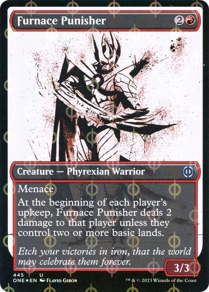 Furnace Punisher (Showcase) (Step-and-Compleat Foil) [Phyrexia: All Will Be One] 445