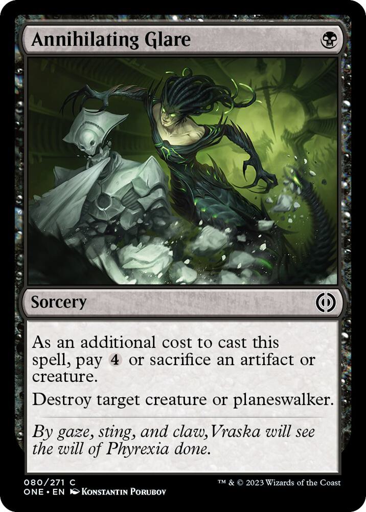 Annihilating Glare [Phyrexia: All Will Be One] 80