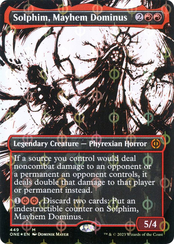 Solphim, Mayhem Dominus (Showcase) (Step-and-Compleat Foil) [Phyrexia: All Will Be One] 449