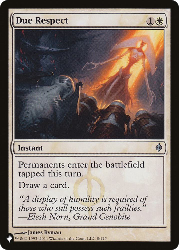Due Respect [The List Reprints] 8/175