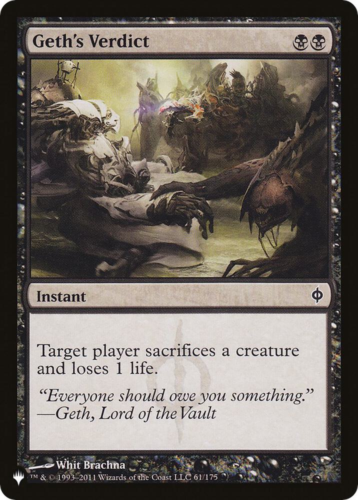 Geth's Verdict [The List Reprints] 61/175