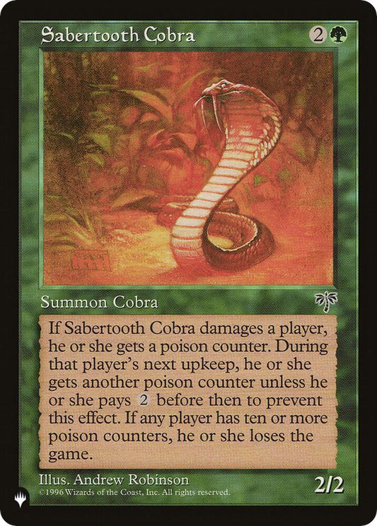 Sabertooth Cobra [The List Reprints]