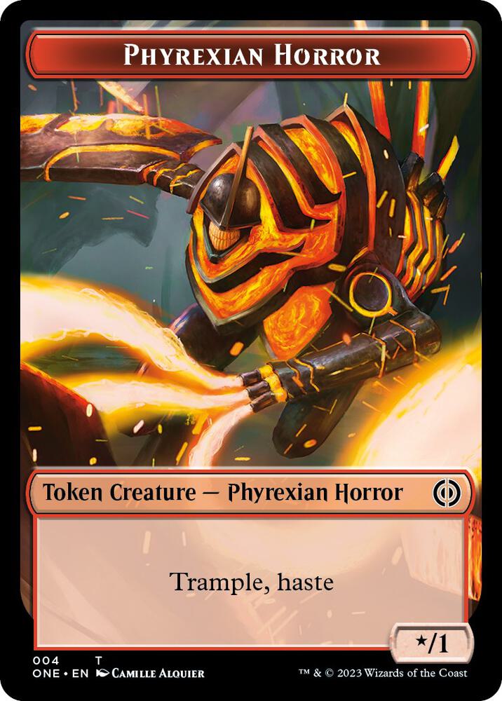 Phyrexian Horror Token (004) [Phyrexia: All Will Be One] 4