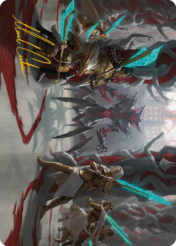 Goldwardens' Gambit Art Card (Gold-Stamped Signature) [Art Series: Phyrexia: All Will Be One] 29