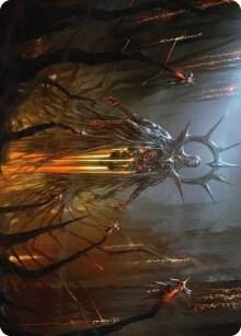Solphim, Mayhem Dominus Art Card [Art Series: Phyrexia: All Will Be One] 35