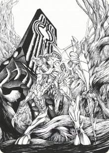 Lukka, Bound to Ruin Art Card [Art Series: Phyrexia: All Will Be One] 79