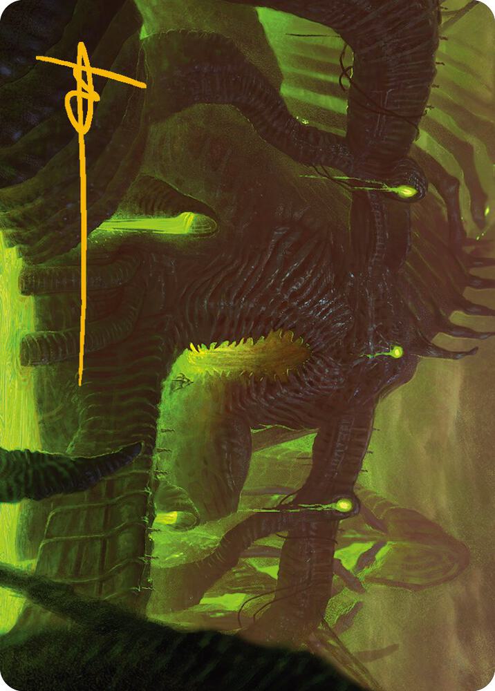 The Dross Pits Art Card (Gold-Stamped Signature) [Art Series: Phyrexia: All Will Be One] 58