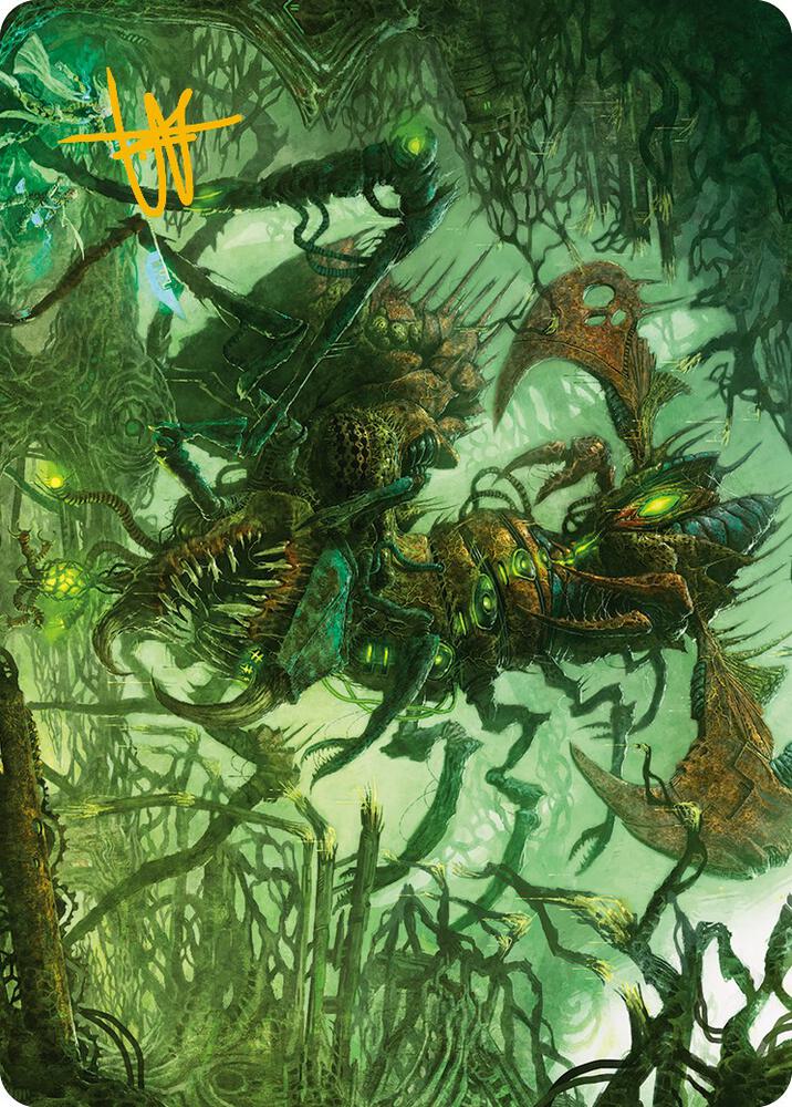 Skyscythe Engulfer Art Card (Gold-Stamped Signature) [Art Series: Phyrexia: All Will Be One] 42