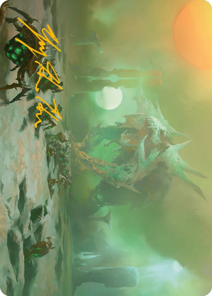 Green Sun's Twilight Art Card (Gold-Stamped Signature) [Art Series: Phyrexia: All Will Be One] 39