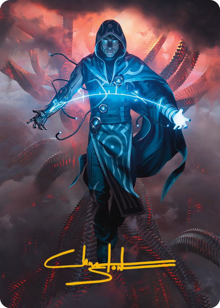 Jace, the Perfected Mind Art Card (15/81) (Gold-Stamped Signature) [Art Series: Phyrexia: All Will Be One] 15