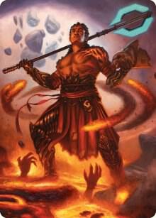 Koth, Fire of Resistance Art Card [Art Series: Phyrexia: All Will Be One] 31