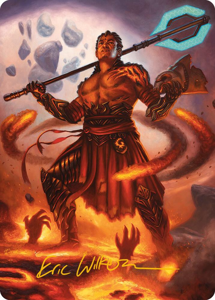 Koth, Fire of Resistance Art Card (Gold-Stamped Signature) [Art Series: Phyrexia: All Will Be One] 31