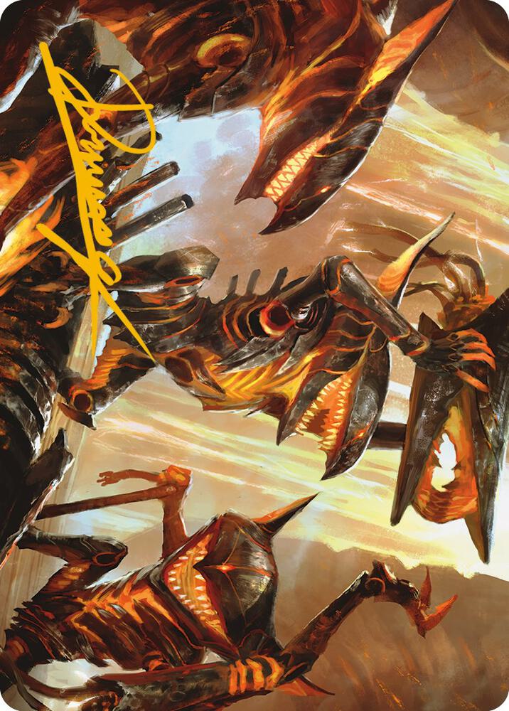 Gleeful Demolition Art Card (Gold-Stamped Signature) [Art Series: Phyrexia: All Will Be One] 28