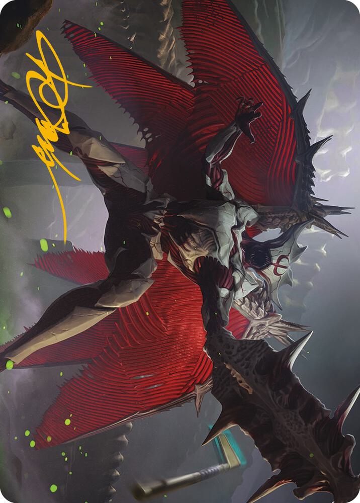 Phyrexian Vindicator Art Card (7/81) (Gold-Stamped Signature) [Art Series: Phyrexia: All Will Be One] 7
