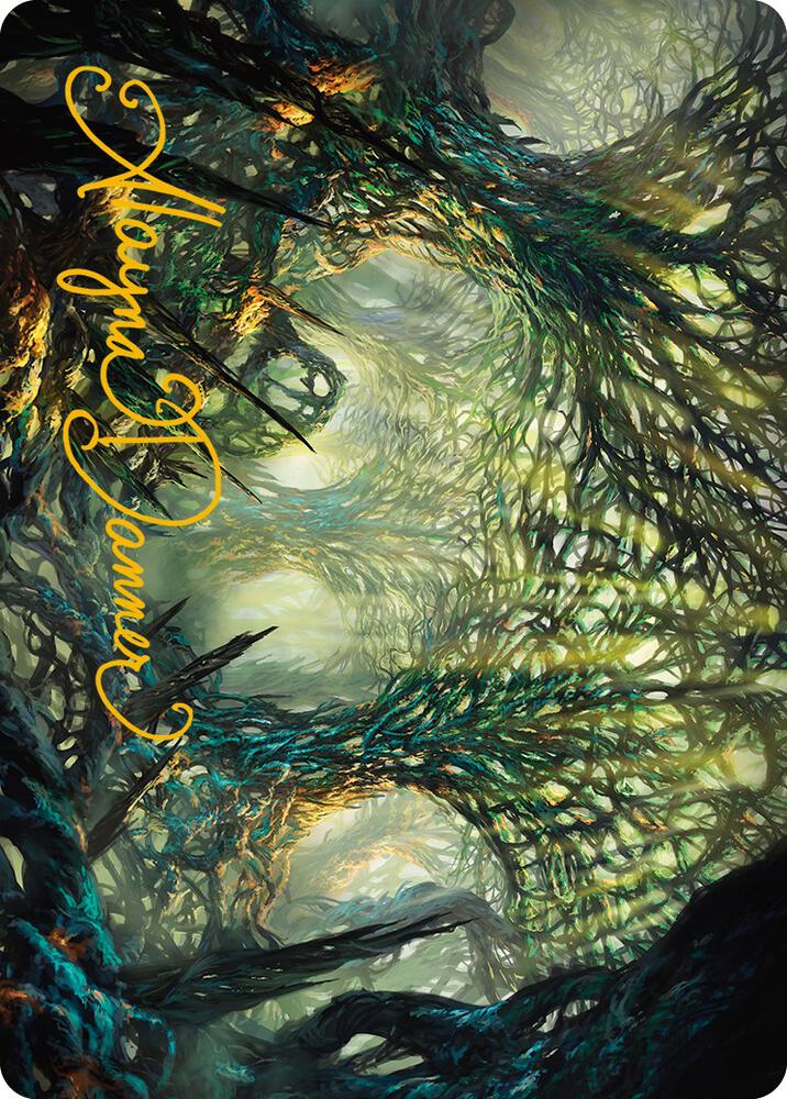 The Hunter Maze Art Card (Gold-Stamped Signature) [Art Series: Phyrexia: All Will Be One] 60