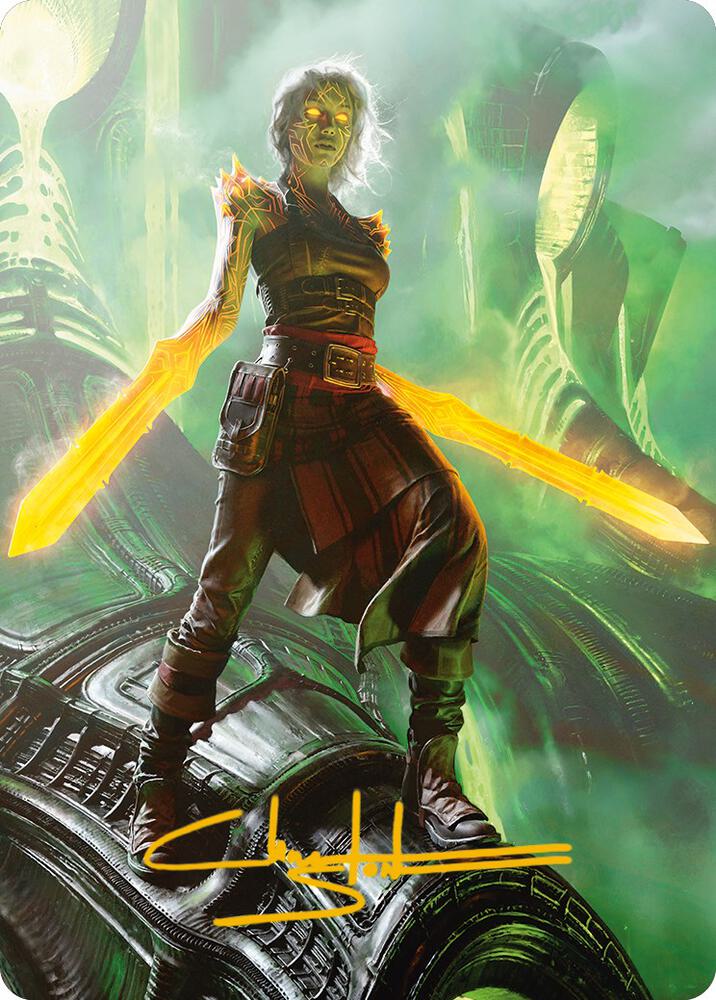 Nahiri, the Unforgiving Art Card (51/81) (Gold-Stamped Signature) [Art Series: Phyrexia: All Will Be One] 51