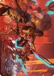 Roar of Resistance Art Card [Art Series: Phyrexia: All Will Be One] 34