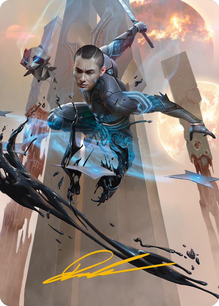 Kaito, Dancing Shadow Art Card (48/81) (Gold-Stamped Signature) [Art Series: Phyrexia: All Will Be One] 48