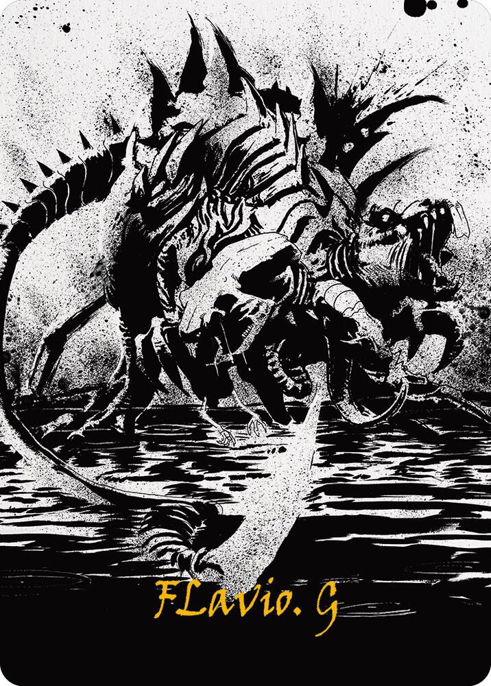 Karumonix, the Rat King Art Card (Gold-Stamped Signature) [Art Series: Phyrexia: All Will Be One] 70