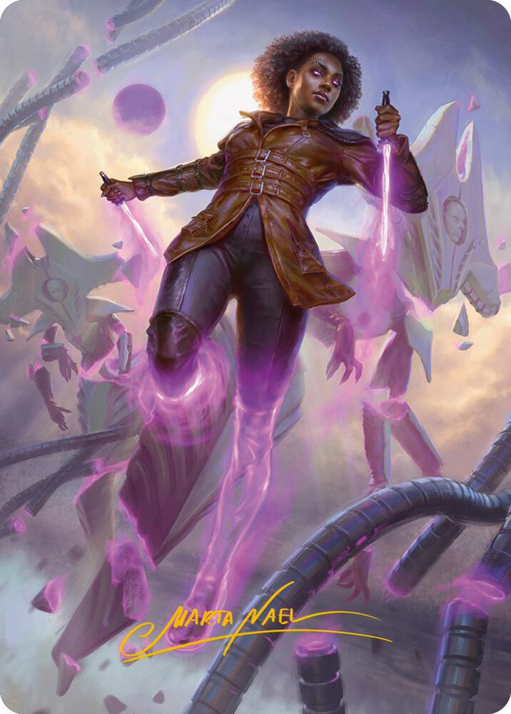 Kaya, Intangible Slayer Art Card (Gold-Stamped Signature) [Art Series: Phyrexia: All Will Be One] 49