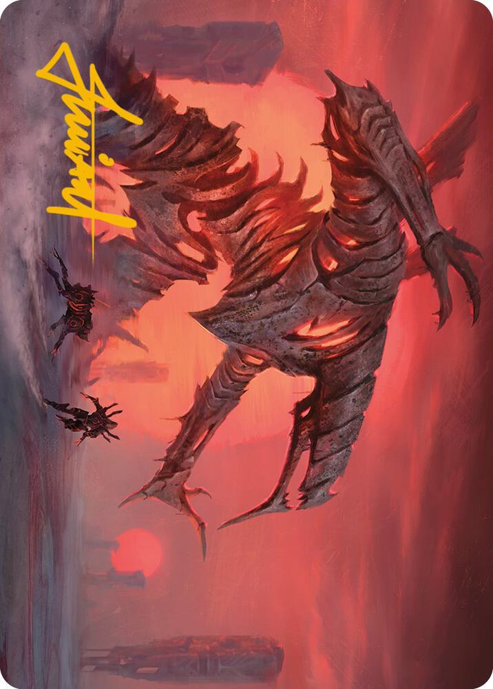 Red Sun's Twilight Art Card (Gold-Stamped Signature) [Art Series: Phyrexia: All Will Be One] 33