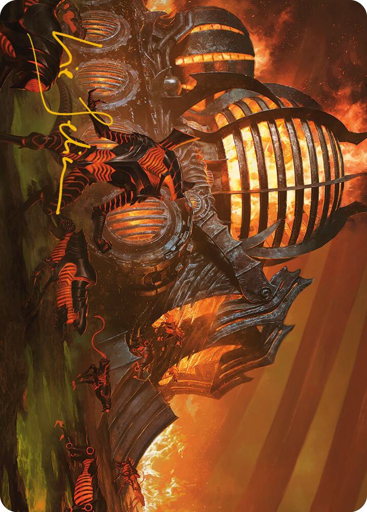 Urabrask's Forge Art Card (Gold-Stamped Signature) [Art Series: Phyrexia: All Will Be One] 37
