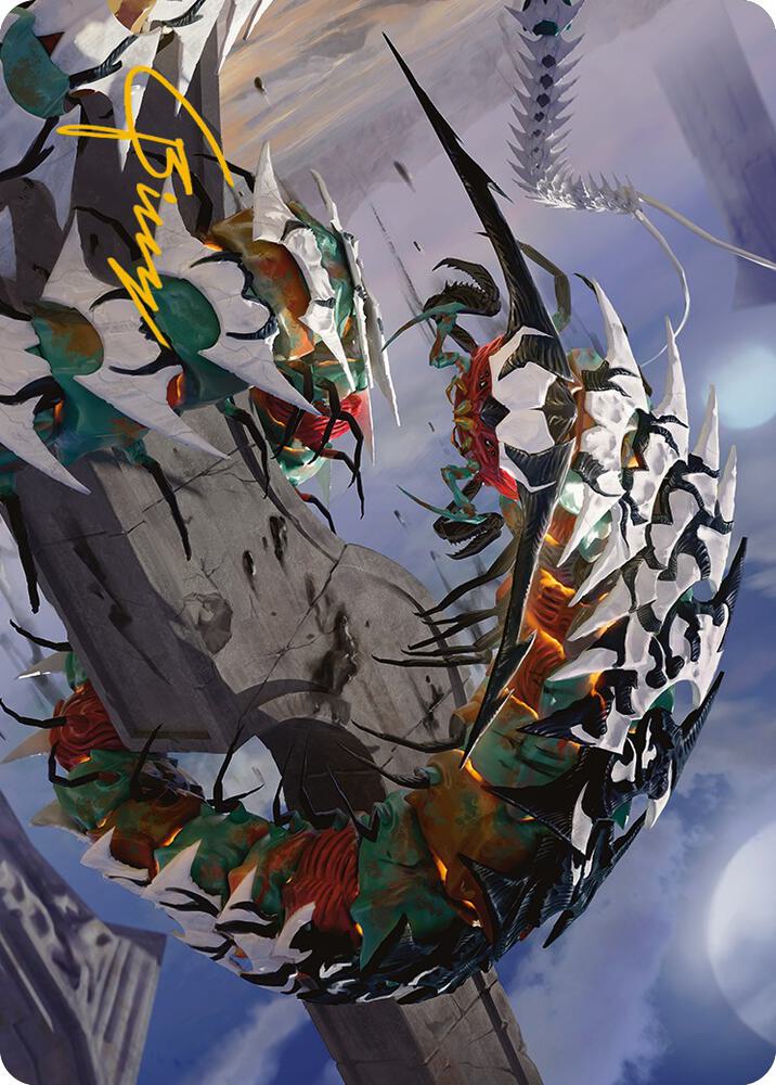 Atraxa's Skitterfang Art Card (Gold-Stamped Signature) [Art Series: Phyrexia: All Will Be One] 55