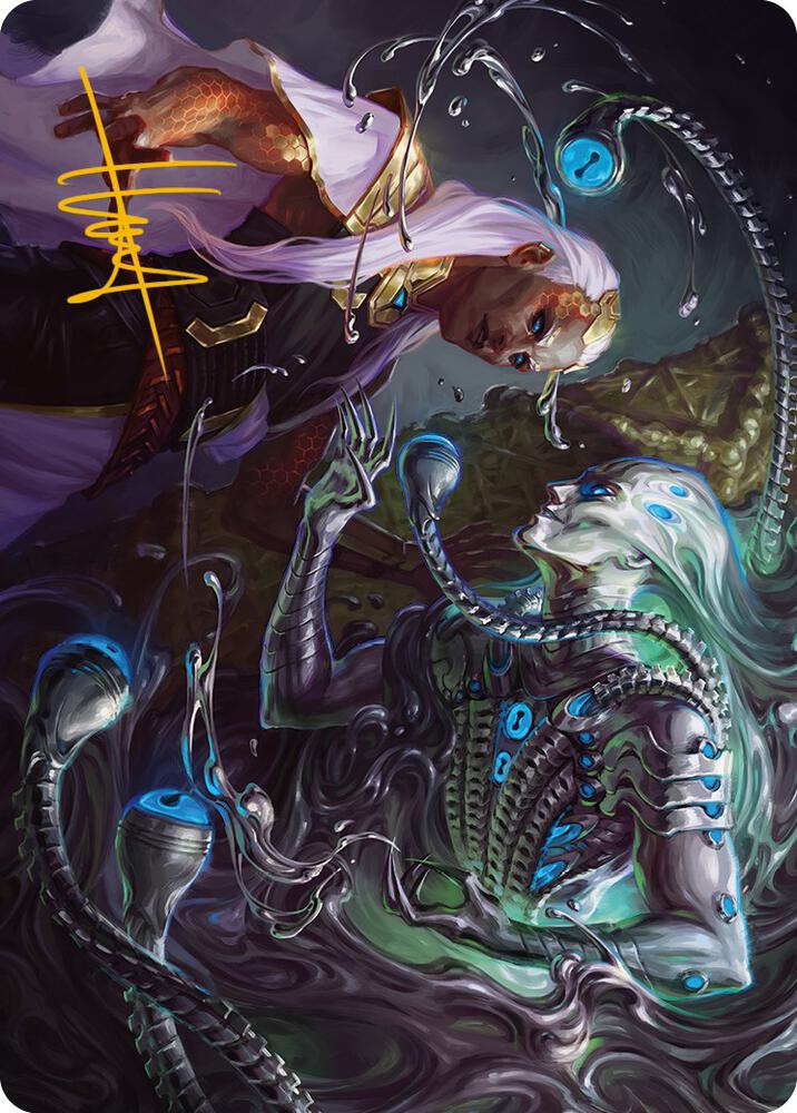 Mirage Mockery Art Card (Gold-Stamped Signature) [Art Series: Phyrexia: All Will Be One] 17