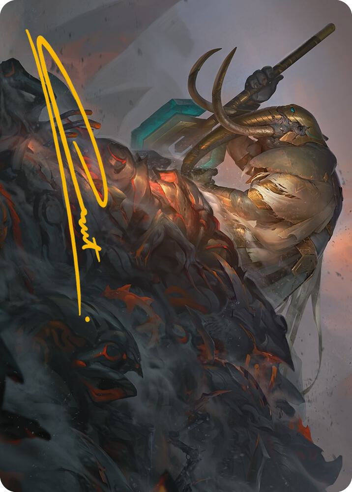 Against All Odds Art Card (Gold-Stamped Signature) [Art Series: Phyrexia: All Will Be One] 1