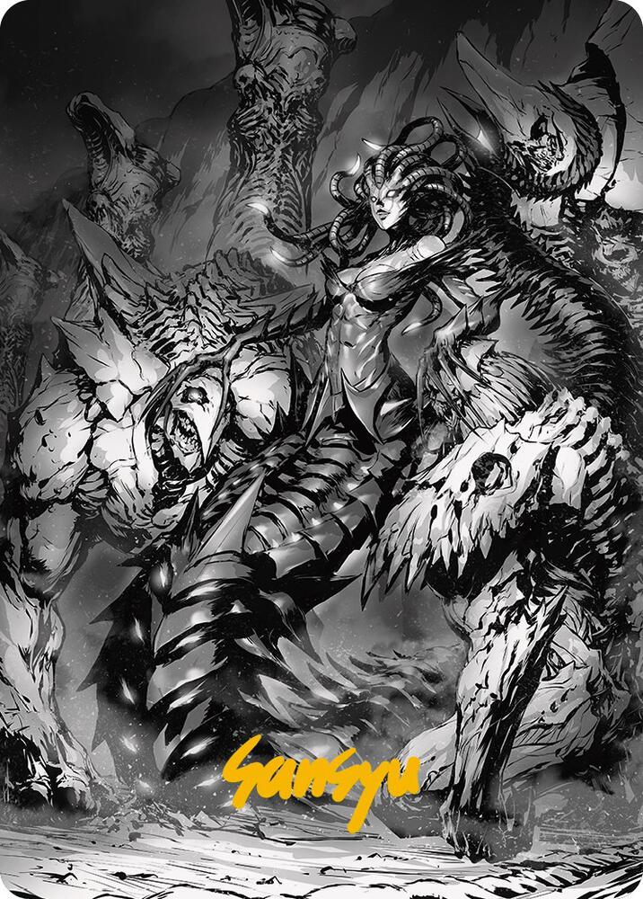 Vraska, Betrayal's Sting Art Card (Gold-Stamped Signature) [Art Series: Phyrexia: All Will Be One] 72